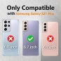 SPIDERCASE Designed for Samsung Galaxy S21 Plus Case, Built-in Screen...