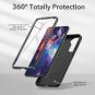 YOUMAKER Designed for Samsung Galaxy S21 Case with Built-in Screen Black