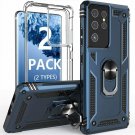 [2 Pack] Profer Compatible with Samsung Galaxy S21 Ultra 5G 6.8 inch Blue