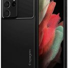 Spigen Rugged Armor Designed for Galaxy S21 Ultra Case (2021) - Matte Black