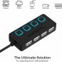 Sabrent 4-Port USB 2.0 Hub with Individual LED lit Power Switches