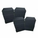 48 Pack Acoustic Foam Panel Wedge Studio Soundproofing 1" x 12" x 12", Black