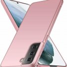 ORNARTO Case for Samsung S21,Thin Premium Hard Plastic Matte Romantic Rose