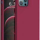 Anyos Compatible with iPhone 12 Case and 12 Pro 6.1 Wine Red