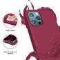 Anyos Compatible with iPhone 12 Case and 12 Pro 6.1 Wine Red