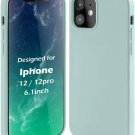 MCUCA iPhone 12 Case,iPhone 12 Pro Case,Shockproof Silky-Soft Mint Green
