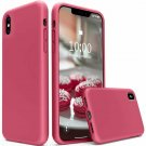 SURPHY Silicone Case Compatible with iPhone Xs X Hibiscus