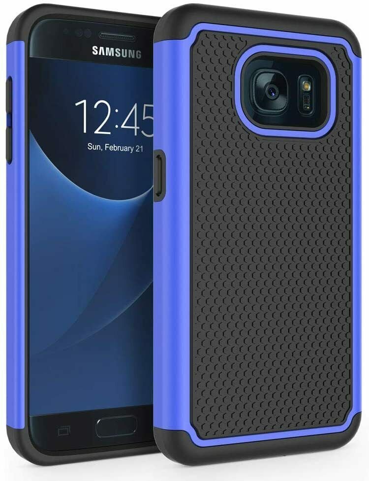 Galaxy S7 Case, SYONER [Shockproof] Defender Protective Phone Case Cover Blue