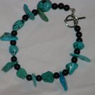 Handcrafted beaded turquoise bracelet