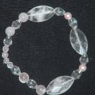 Rose Quartz swarovski crystal bracelet