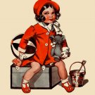 Little Girl In Red Poster