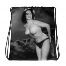 Vintage Nude Pin-Up Models Of The 50's Drawstring bag