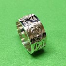 BLNZ 925 SOLID STIRLING SILVER NEW ZEALAND TRIBAL MEN'S RING