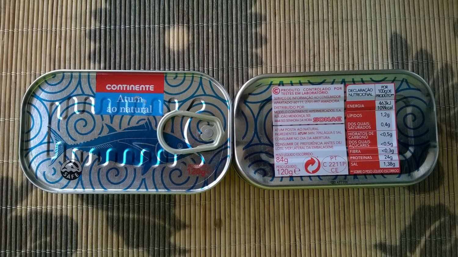 12x Cans of Portuguese Natural Tuna Fish 120g 4,23oz!Canned tuna!Best