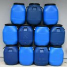 15 GALLON STORAGE CONTAINER - Barrel Drum Heavy Blue Plastic Screw Top Handles