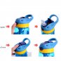 Baby Water Bottles Infant Cup Children Learn Feeding Straw Juice Drinking Bottle (4-Color)