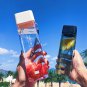 500ml Cute Square Tea Milk Fruit Water Cup Transparent Bottles Drink Sport Heat Resistant (7-Colors)