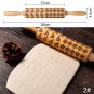 Embossing Rolling Pins Baking Cooking Noodle Biscuit Fondant Cake Dough Engraved Roller (15-Style)