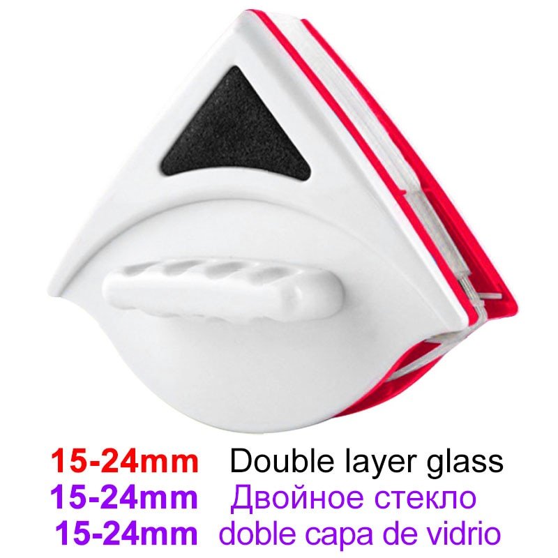 Magnetic Window Wiper Glass Cleaner Brushing Tool Washing Household Cleaning (15-24mm double-layer)