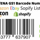 5000-Nos UPC EAN Barcodes Numbers GS1 Product ID for New Listing on Amazon, eBay & more