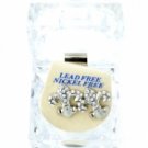 MENS SILVER PLATED ZIRCONIA FLEUR DE LIS HIP HOP BLING FASHION STUD EARRINGS