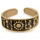 BRONZE ANTIQUE VINTAGE LOOK ADJUSTABLE LADIES GIRLS SUN EMBLEM CUFF TOE RING