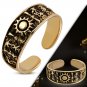 BRONZE ANTIQUE VINTAGE LOOK ADJUSTABLE LADIES GIRLS SUN EMBLEM CUFF TOE RING