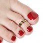 BRONZE ANTIQUE VINTAGE LOOK ADJUSTABLE LADIES GIRLS BRAIDED CELTIC CUFF TOE RING