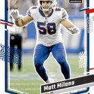 2023 Donruss #34 Matt Milano - Buffalo Bills Football Card {NM-MT} Bx1/1