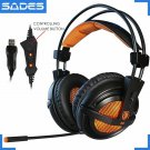 SADES A6 USB 7.1 Stereo wired gaming headphones game headset over ear with mic