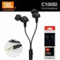 JBL C100Si Black 3.5mm Wired Stereo Earphones Deep Bass Music Sports Headset