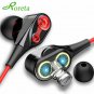Roreta Dual Drive Stereo Wired earphone In-Ear Sport Headset With Mic mini