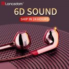 Langsdom E6U 3.5mm Earphone with Mic Hifi In-ear Earphones Wired Headphones for
