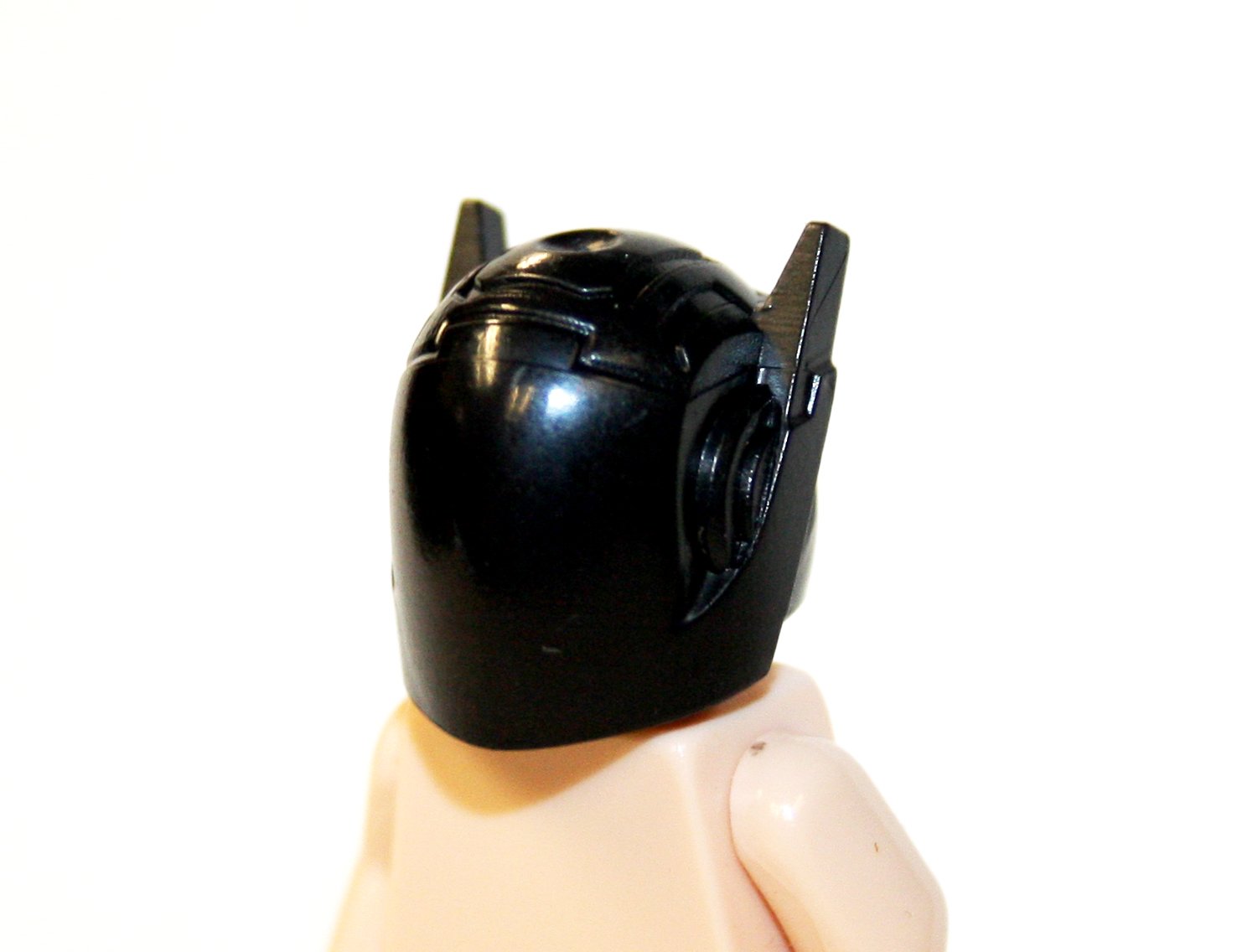 Robot Helmet Black Sci-Fi military DIY for minifigure