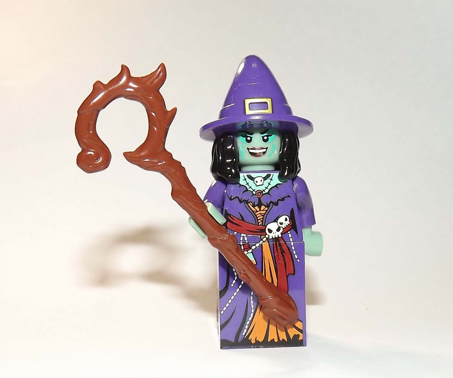Witch Halloween with Staff Minifigure