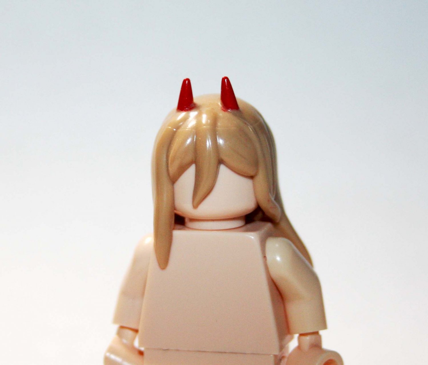 Dirty Blong Devil Horns Long Female  Hair for Minifigure