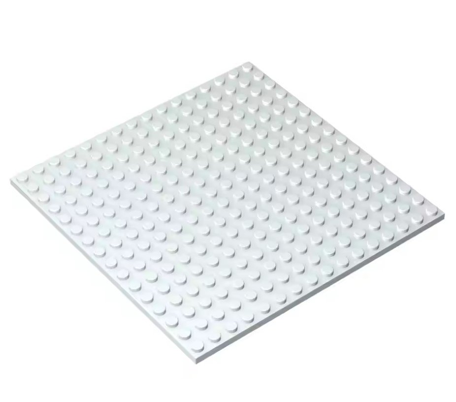 16X16 base plate White Snow building parts DIY