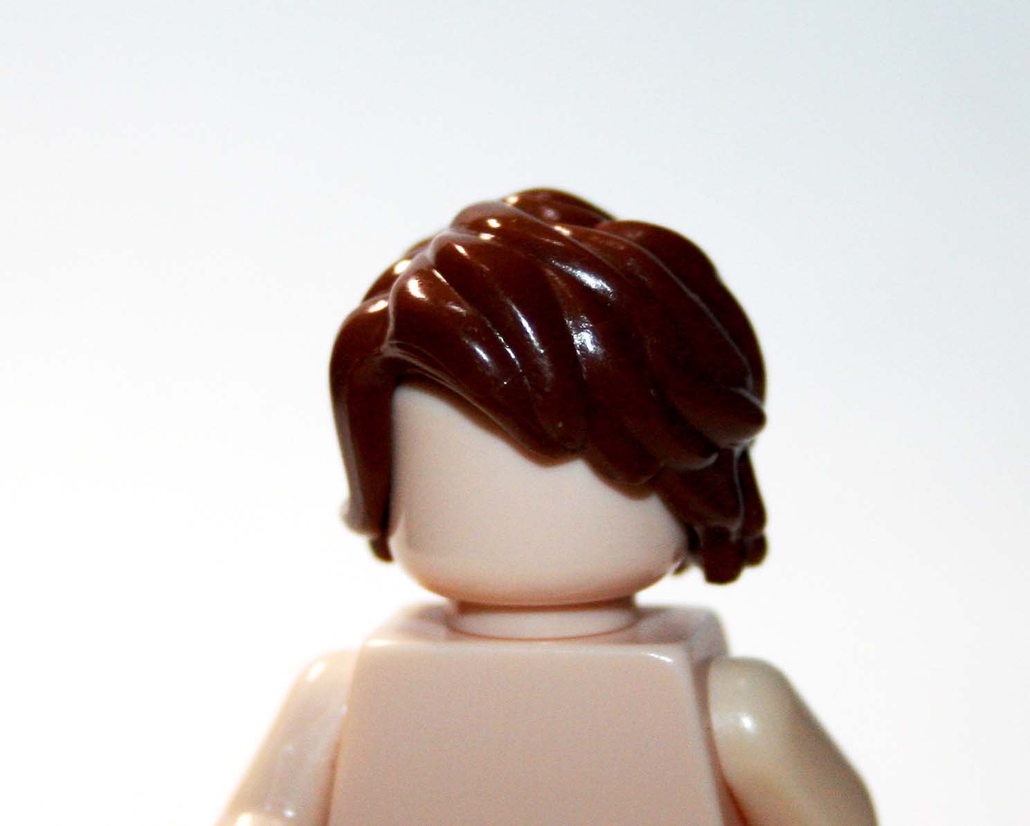 Brown Medium Messy Hair for Minifigure