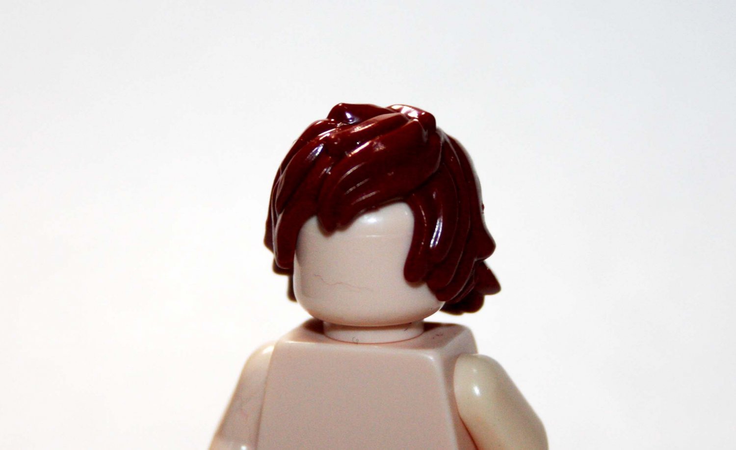 Red Medium Messy Hair for Minifigure