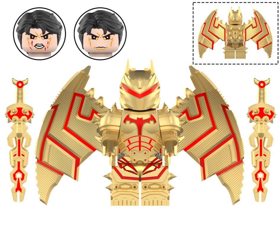 Batman Hellbat Gold Comic DC Minifigure