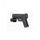 Glock Handgun with light semiautomatic pistol weapon