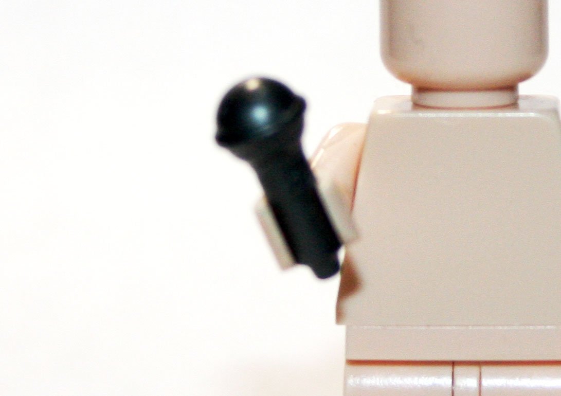 Silver Microphone  for singer minifigure