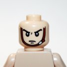 Head with Helmet Straps  stern  Minifigure head DIY