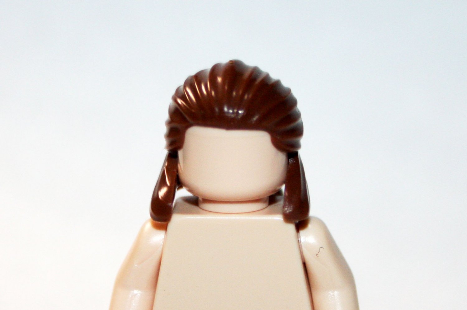 Long Brown Pony Tail Male  Hair  for Minifigure