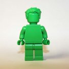Green blank plain with hair Minifigure