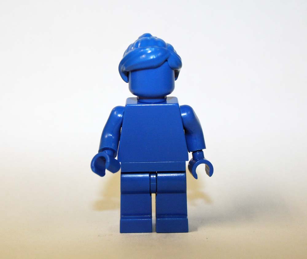 Blue blank plain with hair Minifigure