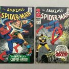 Two vintage comic books, The Amazing Spider-Man Comic #42 & #46, 1966-1967