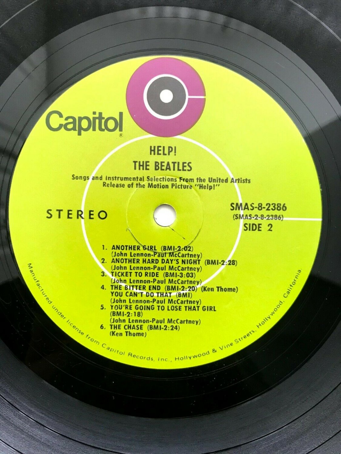 The Beatles &acirc;��&acirc;�� Help! SMAS-8-2386, STEREO, Club Edition