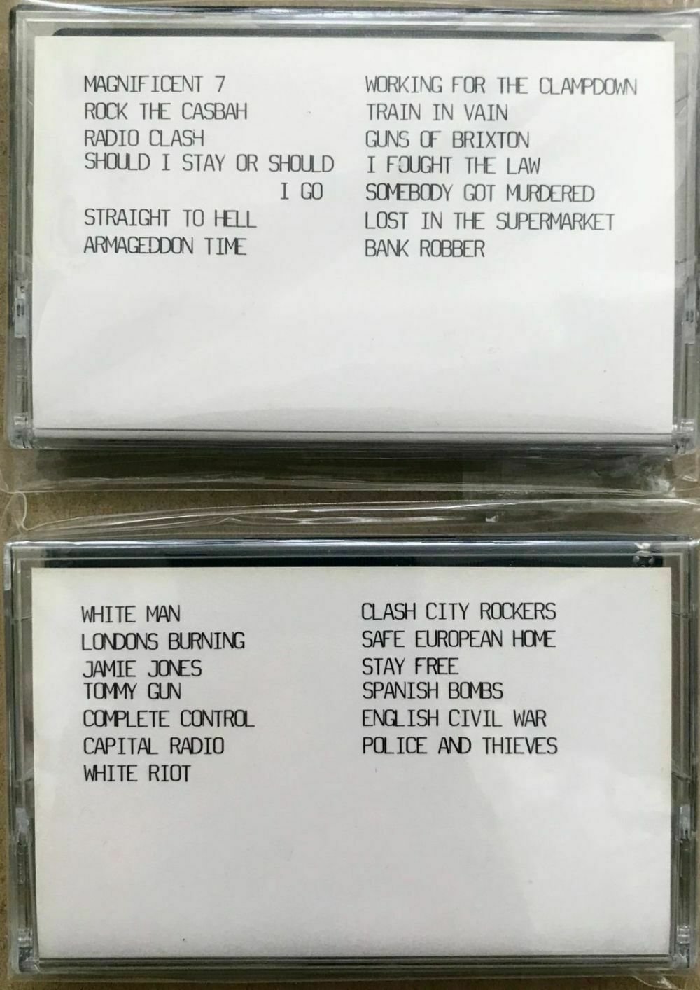 NEW, The Clash Tape 1 & Tape 2, CBS 01-636 3434, promo audio cassette
