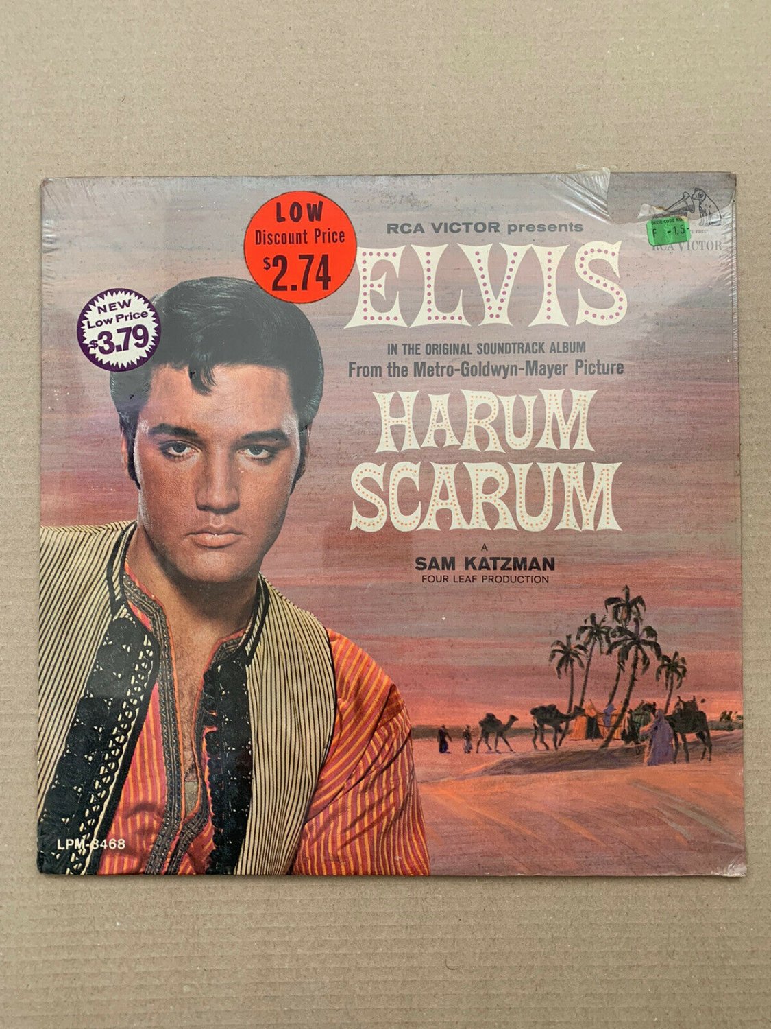 SEALED, Elvis Presley - Harum Scarum LPM 3468, 1st press, 2 stickers, US, 1965